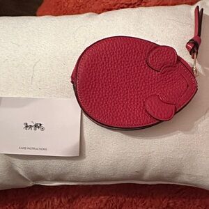 Coach Pink Leather Wristlet